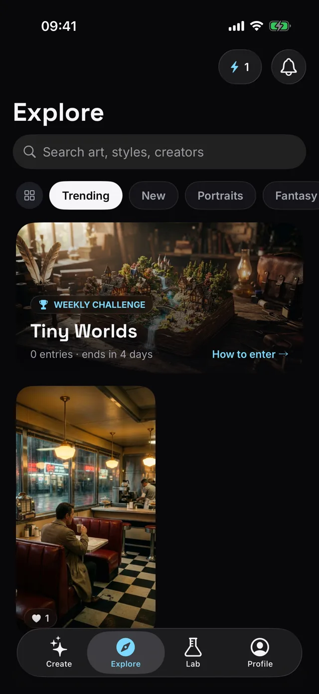 Explore feed